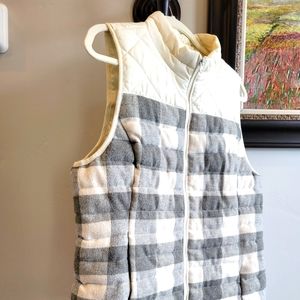 Ruff Hewn Vest, Checkered, Insulated, Warm, Large, Previously Loved